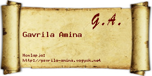 Gavrila Amina névjegykártya